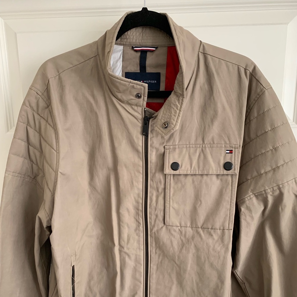 Tommy Hilfiger Brown Motorcycle Jacket Size XL